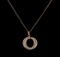 14KT Three-Tone Gold 1.53 ctw Diamond Pendant With Chain