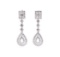 3.70 ctw Diamond Earrings - 14KT White Gold