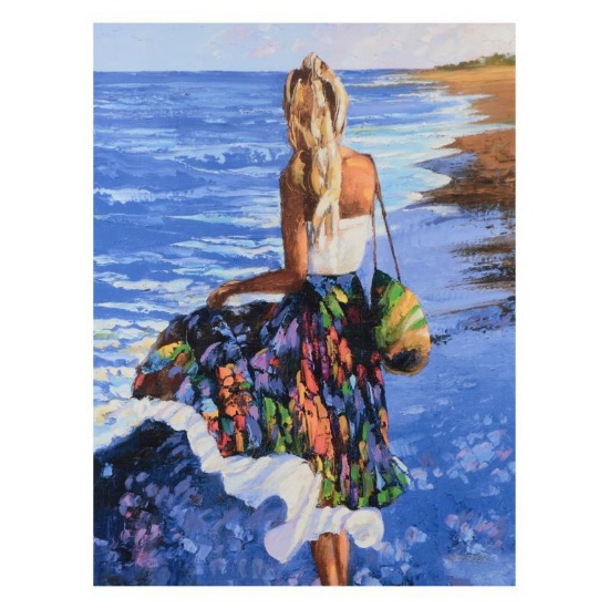 Howard Behrens (1933-2014), "My Beloved, By The Sea" Limited Edition on Canvas,