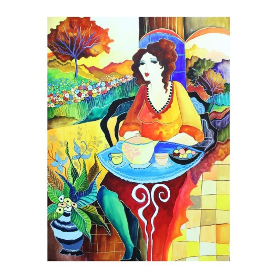 Patricia Govezensky, "Quarter After 3" Hand Signed Original Watercolor on Paper;