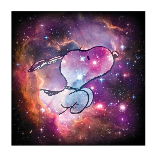 Peanuts, "Reach for the Stars" Hand Numbered Canvas (40"x40") Limited Edition Fi