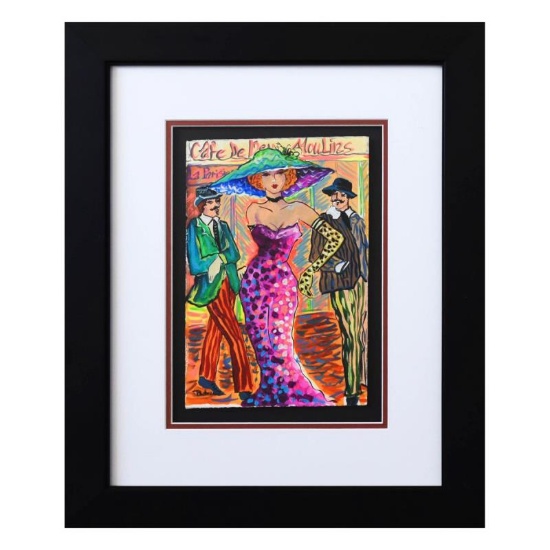 Patricia Govezensky, "Stella" Framed Original Watercolor with Letter of Authenti