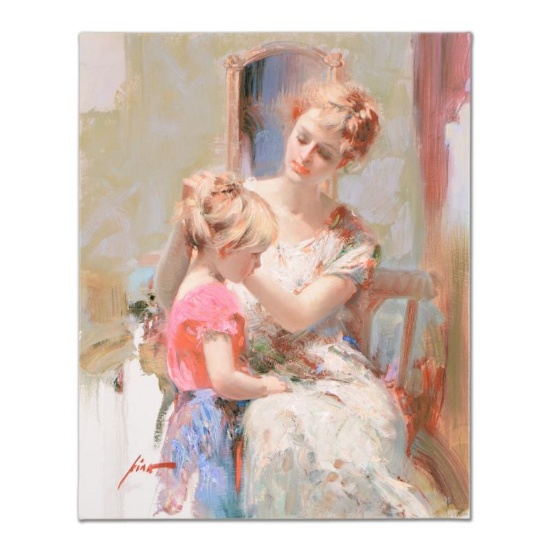 Pino (1939-2010), "The Recital" Artist Embellished Limited Edition on Canvas, Nu