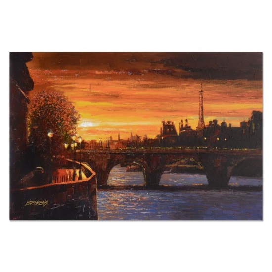 Howard Behrens (1933-2014), "Twilight on the Seine II" Hand Embellished Limited