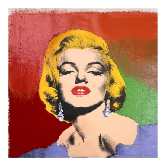 Steve Kaufman (1960-2010), "Marilyn Monroe with Earrings" Hand Signed and Number