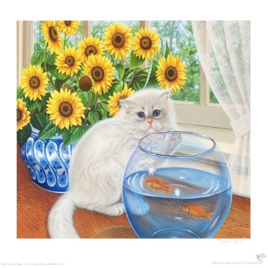 "Home Alone" Limited Edition Lithograph by Barbara Higgins-Bond. Numbered and Ha