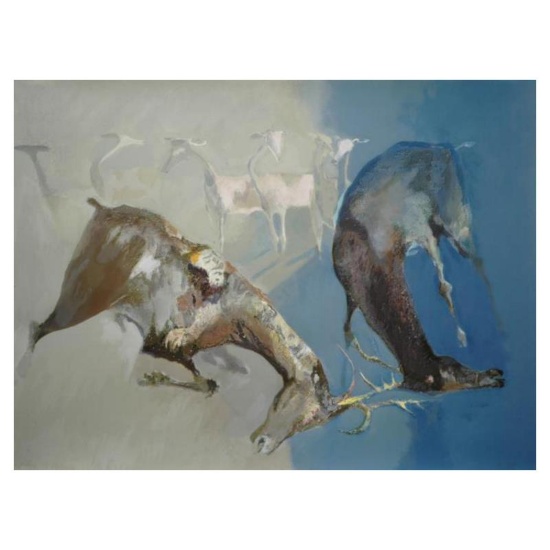 Edwin Salomon, "Survival" Hand Signed Limited Edition Serigraph with Letter of A