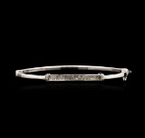 14KT White Gold 0.68 ctw Diamond Bangle Bracelet