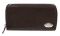 Fendi Dark Brown Salleria Leather Zip Around Wallet