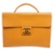 Chanel Yellow Caviar Leather Business Messenger Bag