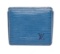 Louis Vuitton Blue Epi Leather Boite Coin Case Wallet