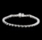 14KT White Gold 2.23 ctw Diamond Tennis Bracelet