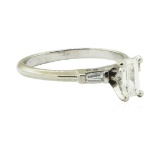 0.53 ctw Diamond Engagement Ring - Platinum