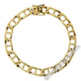 Vintage 14kt Yellow Gold 8.4mm Large Gucci Link Chain Bracelet
