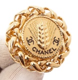 Chanel Gold Large Braided Earrings