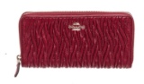 Coach Red Leather Zippy Wallet