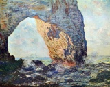 Claude Monet - The Rocky Cliffs of ï¿½tretat (La Porte Man) [1]