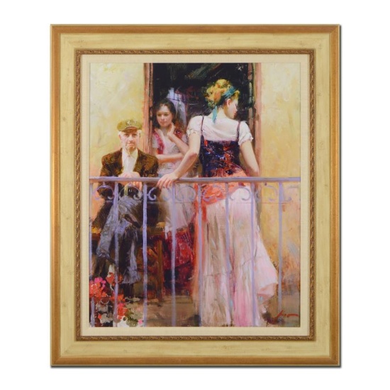 Pino (1939-2010), "Family Time" Framed Limited Edition Artist-Embellished Giclee