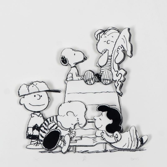Peanuts, "Family" Hand Numbered Limited Edition 3D Decoupage with Certificate of