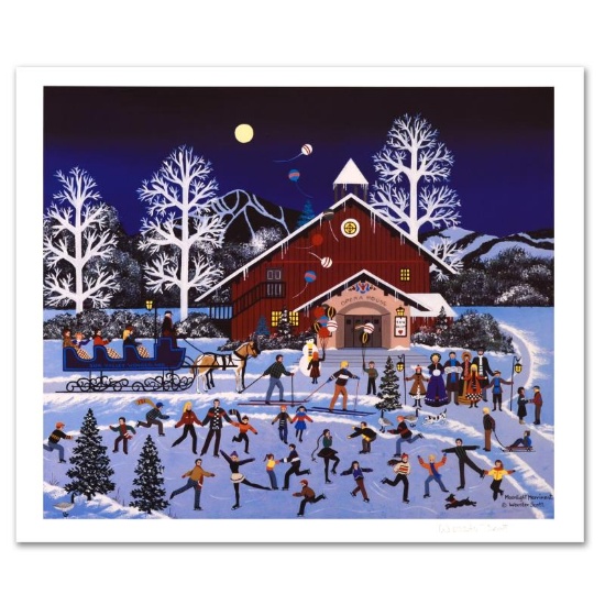 Jane Wooster Scott, "Moonlight Merriment" Hand Signed Limited Edition Lithograph