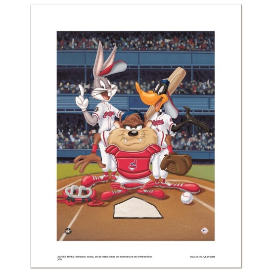 "At the Plate (Indians)" Numbered Limited Edition Giclee from Warner Bros. with