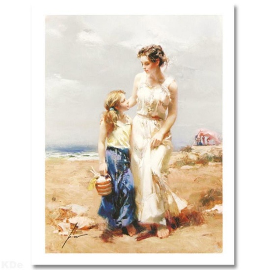 Pino (1939-2010) "By The Sea" Limited Edition Giclee. Numbered and Hand Signed;