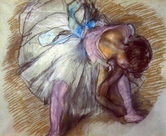 Edgar Degas - Sitting Dancer Lacing Her Slipper
