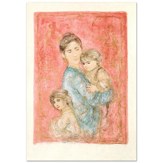 "Sonya and Family" Limited Edition Lithograph by Edna Hibel (1917-2014), Numbere