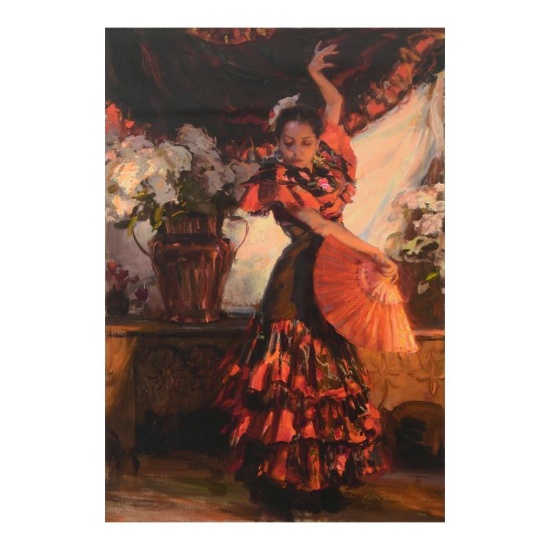 Dan Gerhartz, "Viva Flamenco" Limited Edition on Canvas, Numbered and Hand Signe