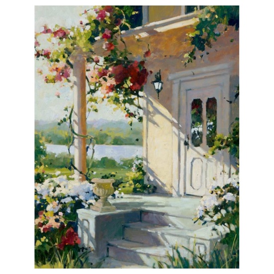 Marilyn Simandle, "Summer Villa" Limited Edition on Canvas, Numbered and Hand Si