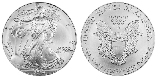 2006 American Silver Eagle .999 Fine Silver Dollar Coin