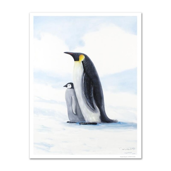 "Antarctic Penguins" Limited Edition Giclee on Canvas by Renowned Artist Wyland,