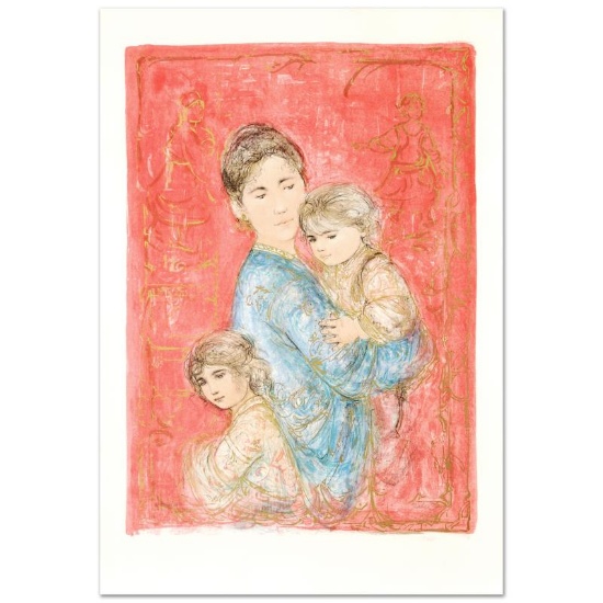 "Sonya and Family" Limited Edition Lithograph by Edna Hibel (1917-2014), Numbere