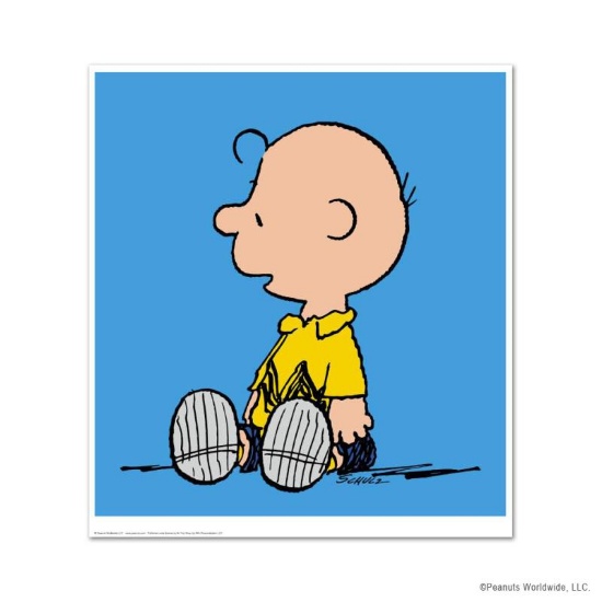 Peanuts, "Charlie Brown: Blue" Hand Numbered Limited Edition Fine Art Print with