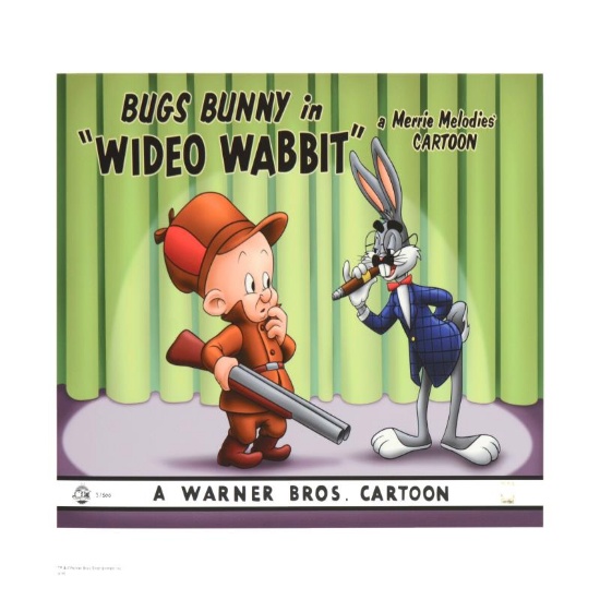 "Wideo Wabbit" Limited Edition Giclee from Warner Bros., Numbered with Hologram