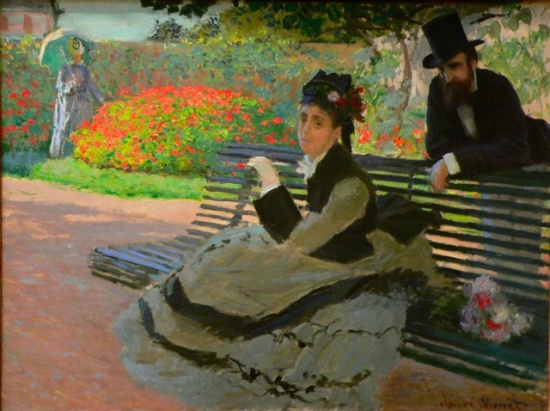Claude Monet - Camille Monet on a Garden Bench