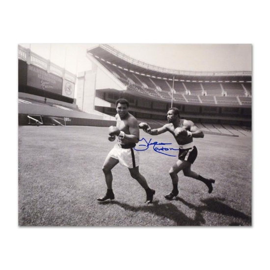 Must-Have Signed Sports Photo. "Ken Norton and Ali, Yankee Stadium" Hand-Autogra