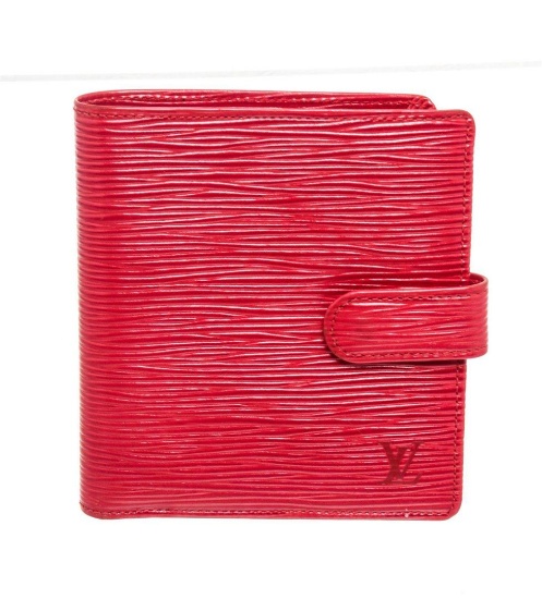 Louis Vuitton Red Epi Leather Compact Tab Wallet