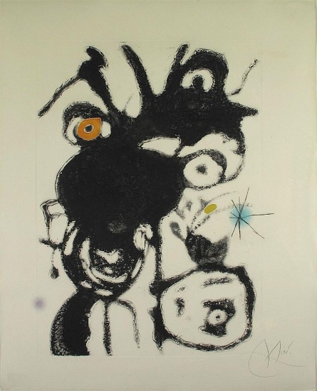 Espriu, 1975, Plate 4, 872 by Joan Miro (1893 - 1983)