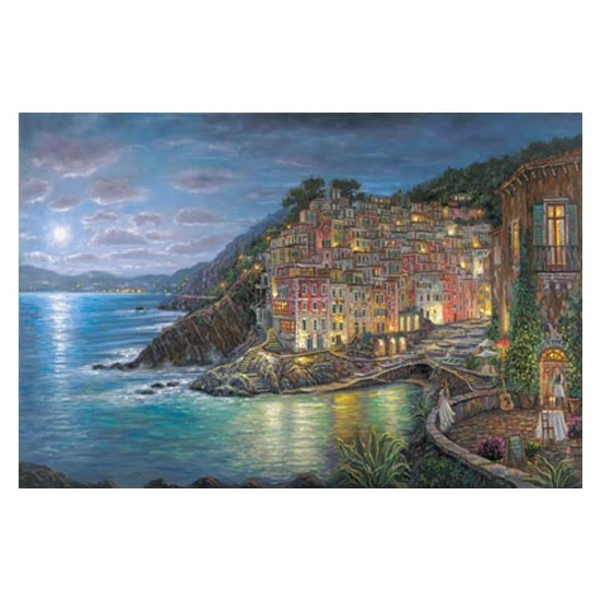 Robert Finale, "Awaiting Riomaggiore" Hand Signed, Artist Embellished EE Limited
