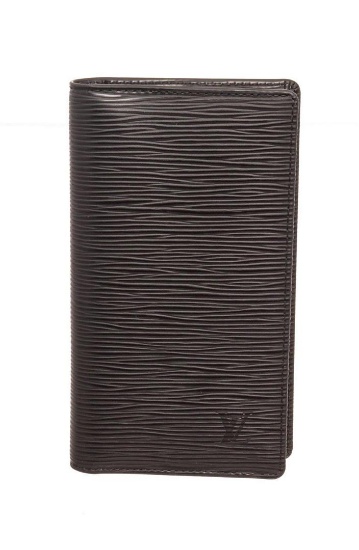 Louis Vuitton Black Epi Leather Pocket Agenda Cover