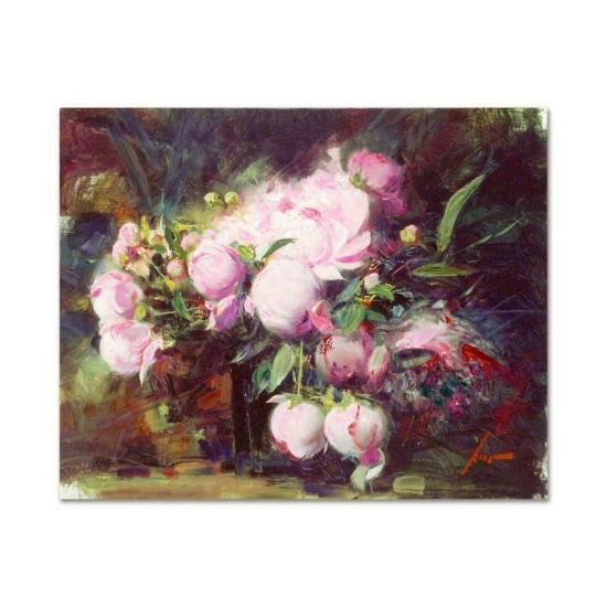 Pino (1939-2010), "Peonies" Artist Embellished Limited Edition on Canvas, AP Num