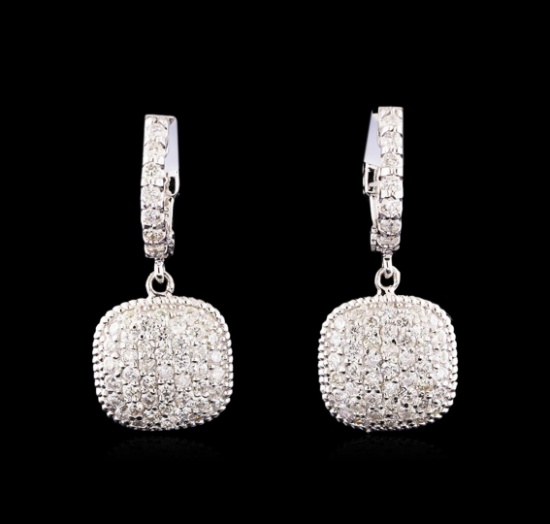 14KT White Gold 1.38 ctw Diamond Earrings