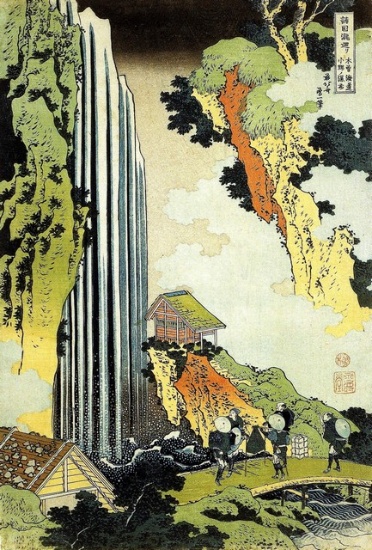 Hokusai - Waterfall