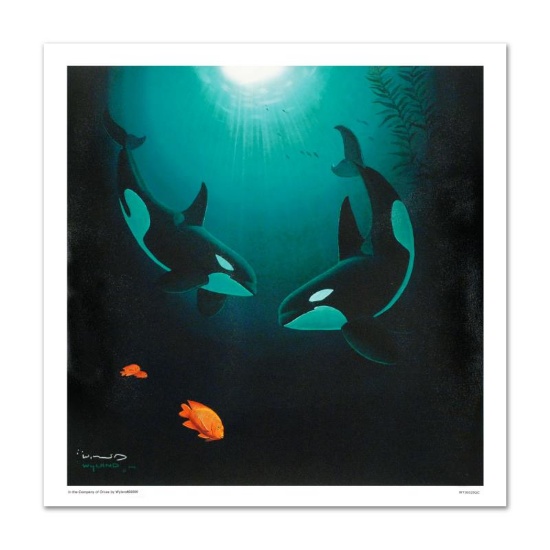 "In the Company of Orcas" Limited Edition Giclee on Canvas by renowned artist WY