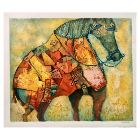 Gregory Kohelet, "Horse" Hand Signed Limited Edition Serigraph with Letter of Au
