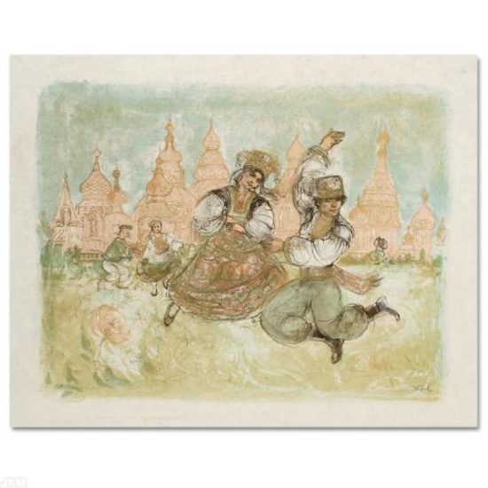 "Russian Dancers" Limited Edition Lithograph by Edna Hibel (1917-2014), Numbered