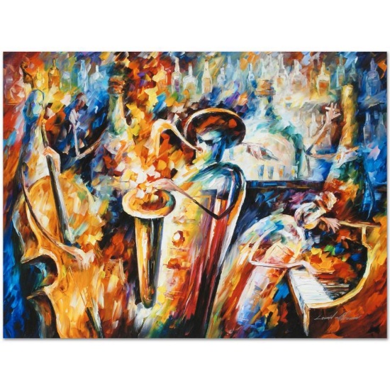 Leonid Afremov (1955-2019) "Bottle Jazz III" Limited Edition Giclee on Canvas, N