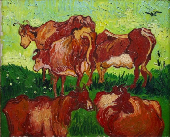 Van Gogh - Les Vaches By Van Gogh