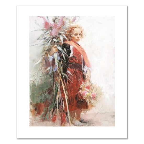 Pino (1931-2010), "Flower Child" Limited Edition on Canvas, Numbered and Hand Si